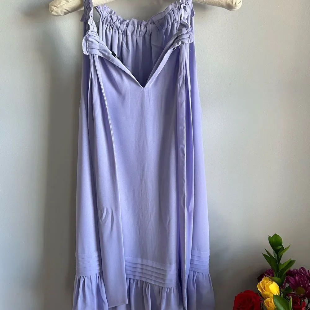 Ann Taylor Flounce Halter Dress